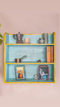The Aabshar Wall Shelf | Hand-Painted Turquoise Display Shelving